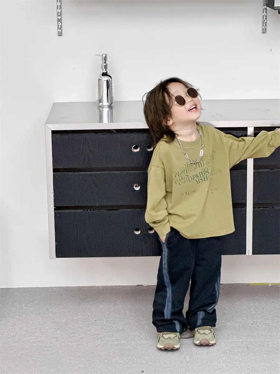 Boys Korean Style Loose Autum T-Shirt 2025 - Image 2