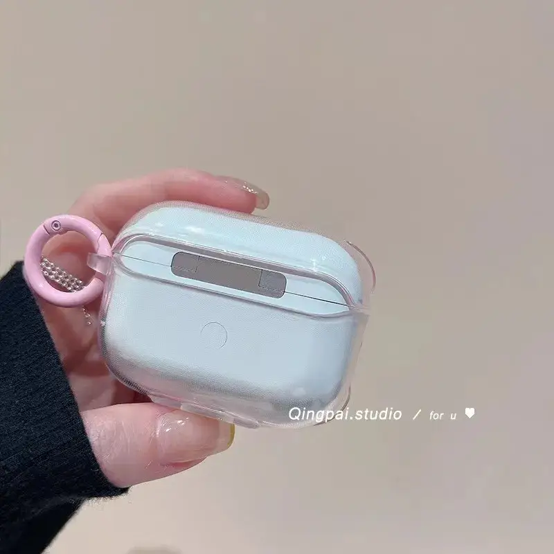 Wave-Edged Pink Gradient Bow Suitable for Apple AirPods Pro 3 Earphone Case and AirPods 4 Earphone Cover