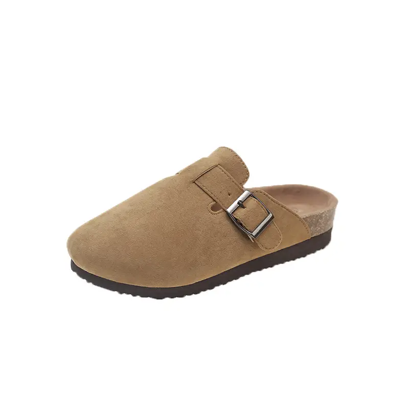 Slippers for Women 2025 Spring & Fall New Thick-Soled Belt Buckle Birkenstock Shoes Retro Heightening Thick-Soled Baotou Versatile Shoes - Image 8
