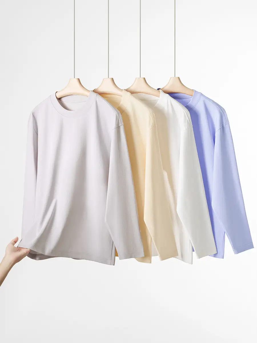 Japanese 230g Long Sleeve T-Shirt White Men Winter - Image 6