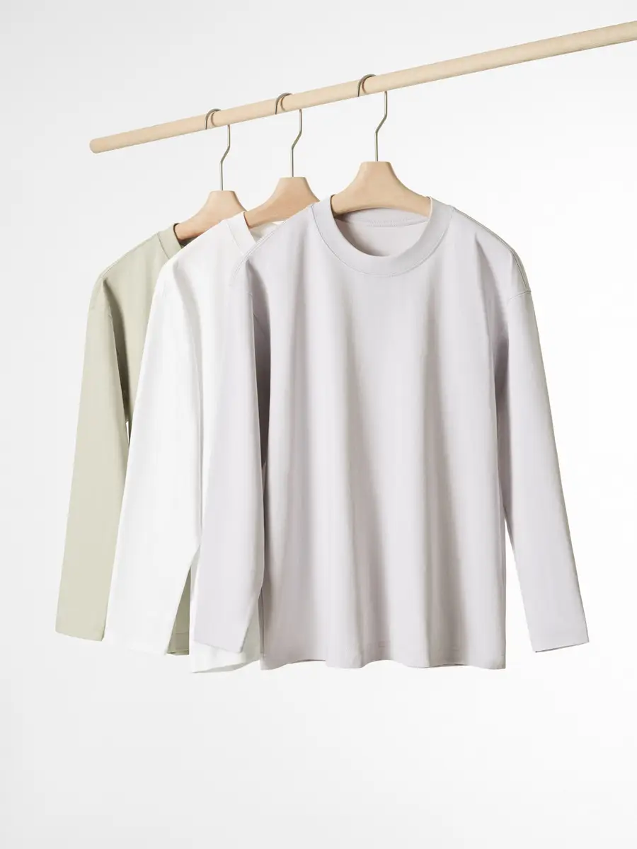 Japanese 230g Long Sleeve T-Shirt White Men Winter - Image 7
