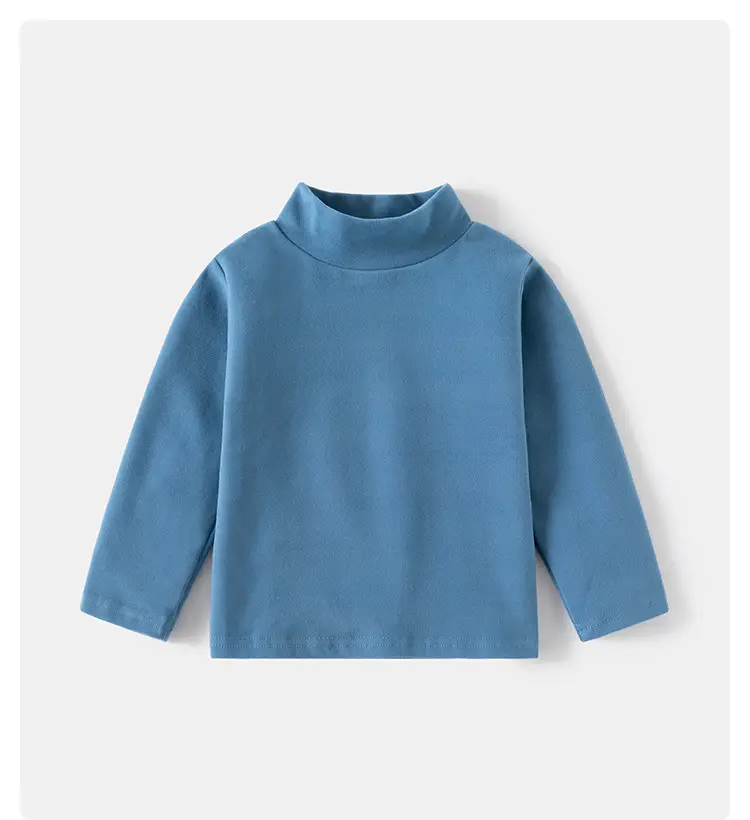 Blue German Velvet T-Shirt for Boys Autumn Winter — feature 1
