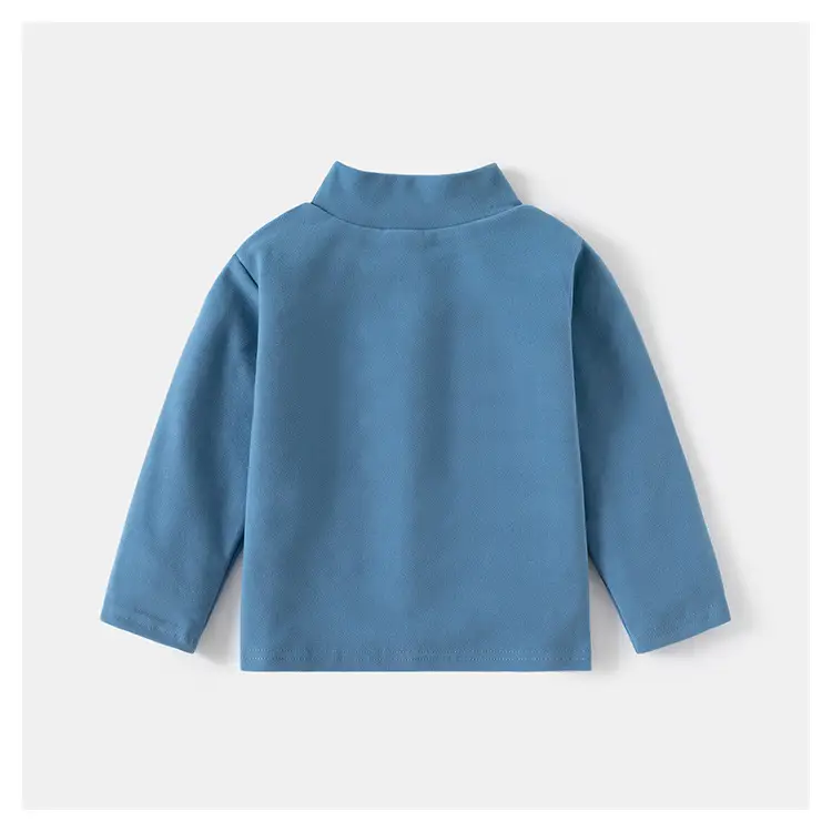Blue German Velvet T-Shirt for Boys Autumn Winter — feature 10