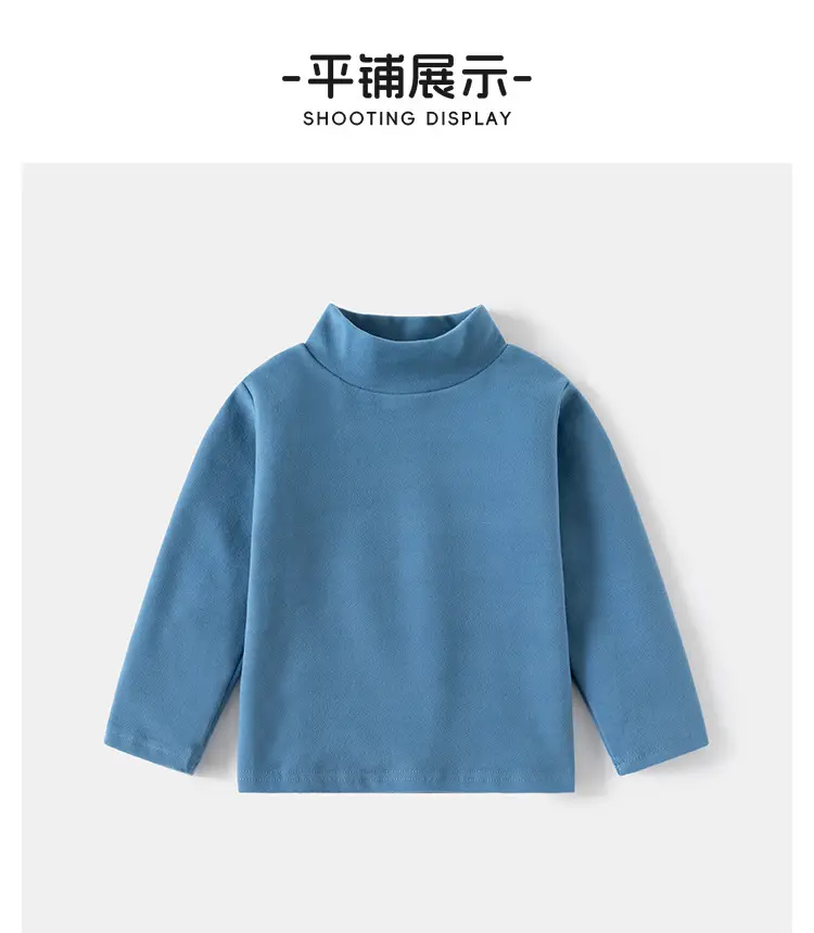 Blue German Velvet T-Shirt for Boys Autumn Winter — feature 9
