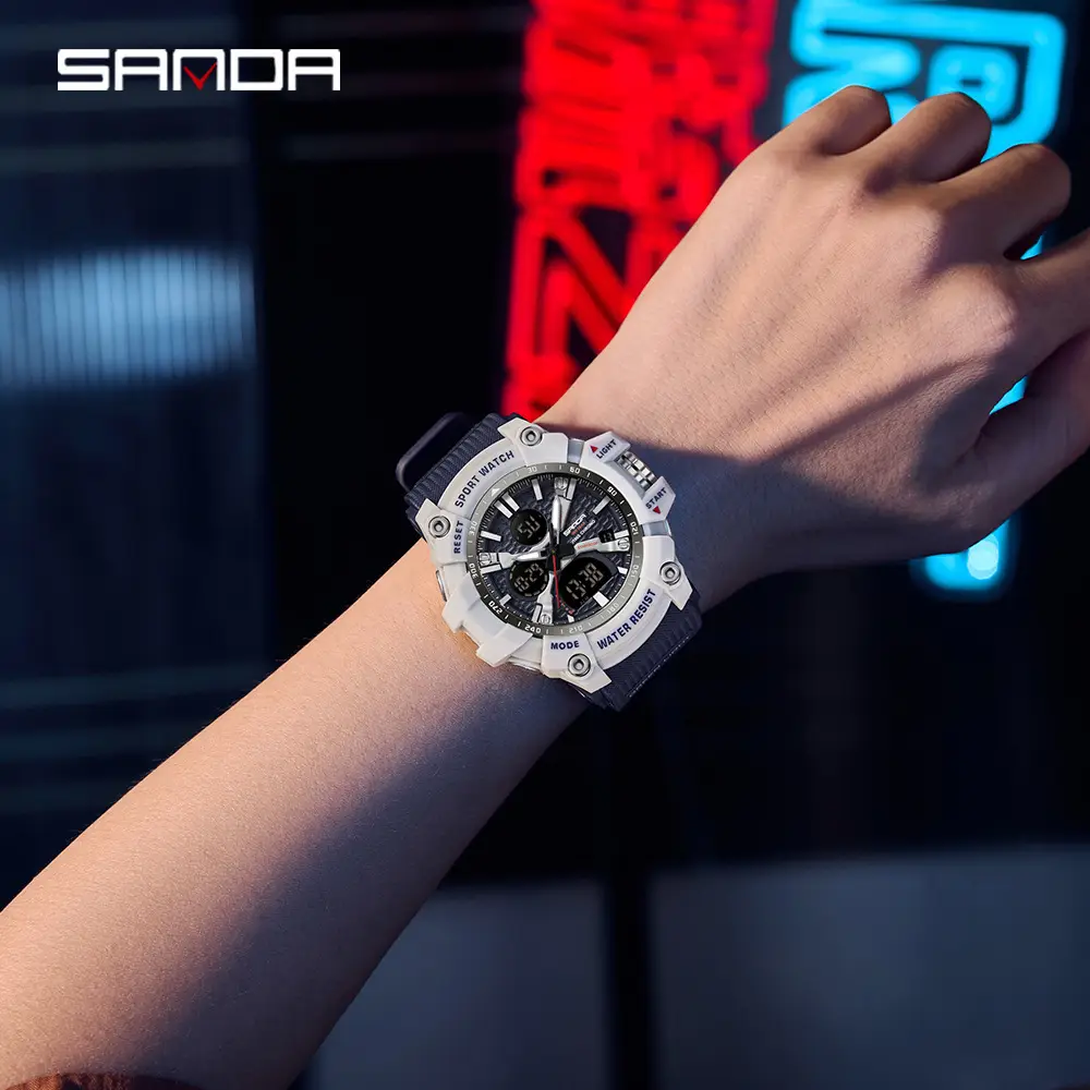 Sanda Black Multifunctional Electronic Watch for Outdoor Sports - Image 38