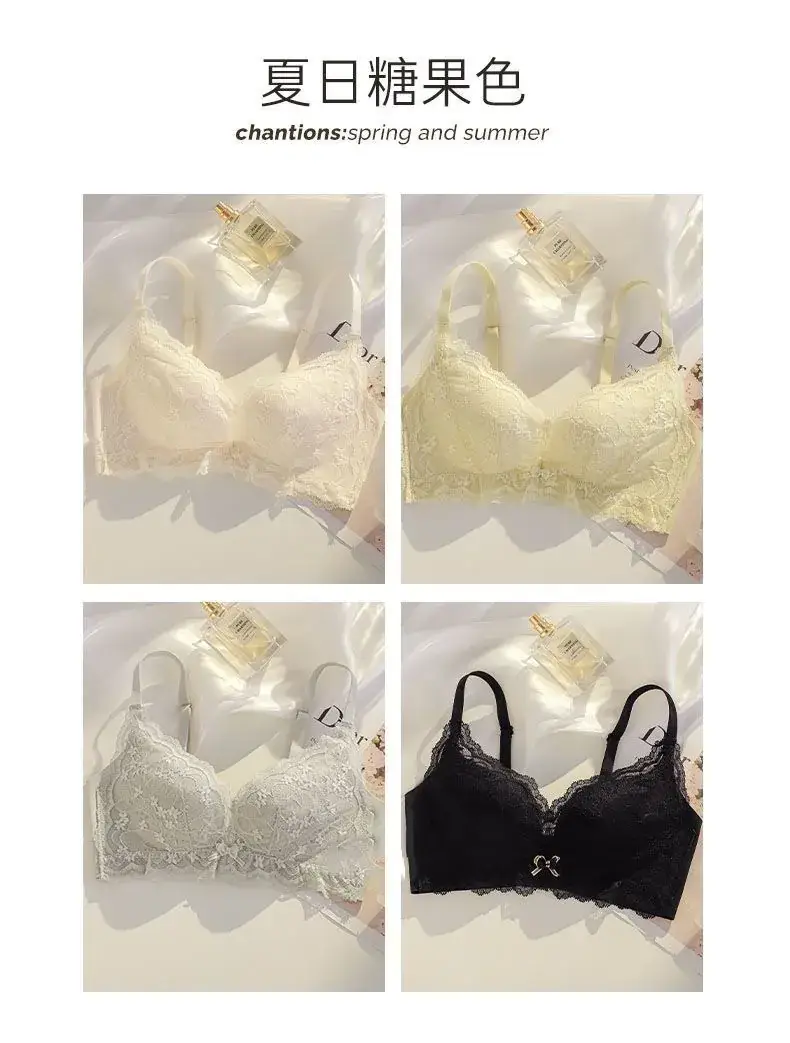 Women's Underwear Small Chest Push-Up Lace Bra — feature 17
