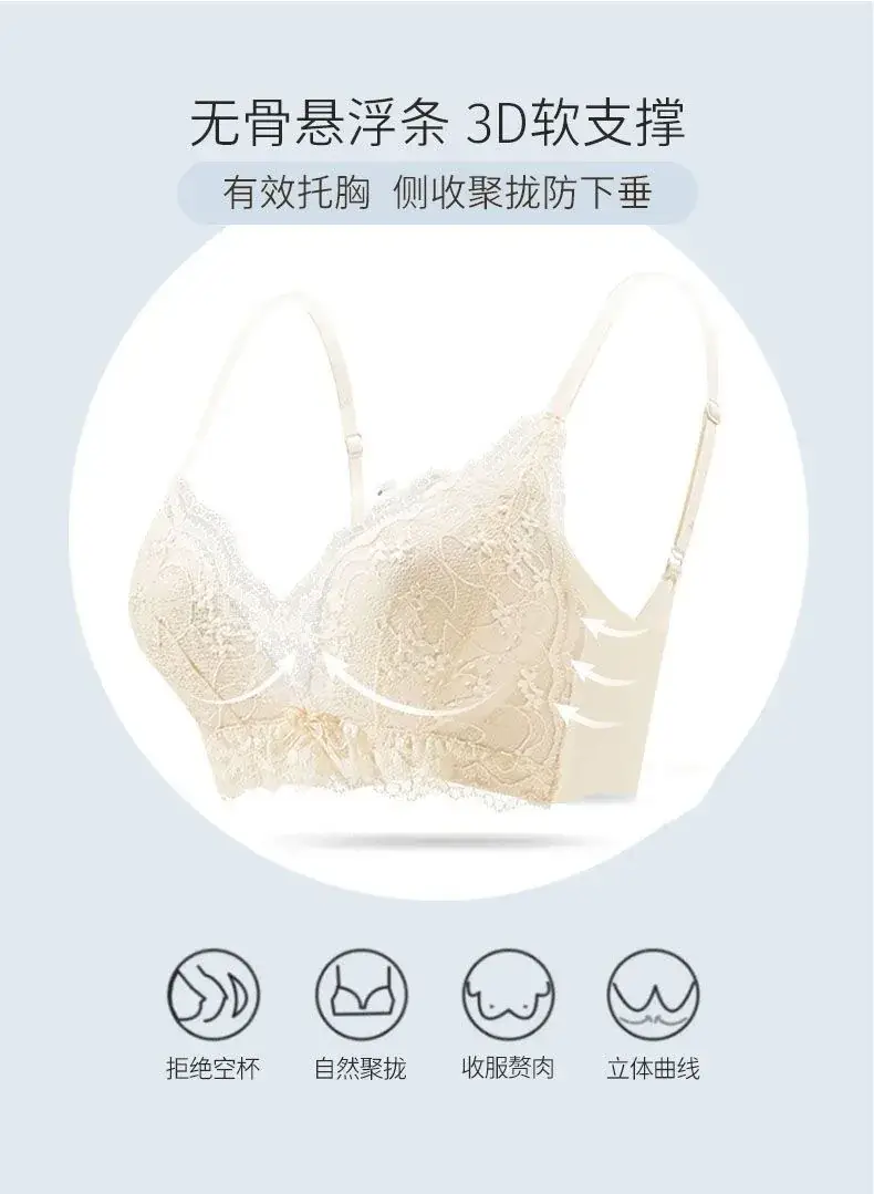 Women's Underwear Small Chest Push-Up Lace Bra — feature 9