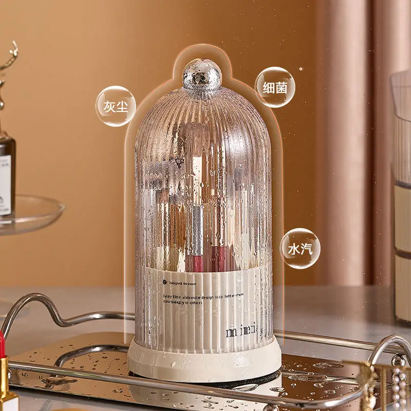 360° Rotary Makeup Storage Barrel with Lid