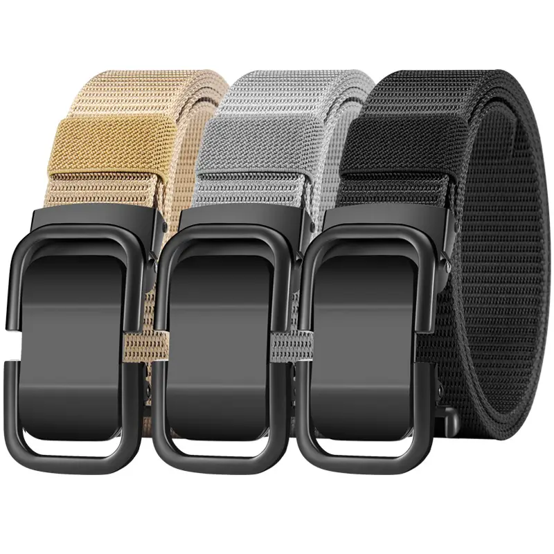 Men's Beige Woven Belt with Silver Buckle - Image 15