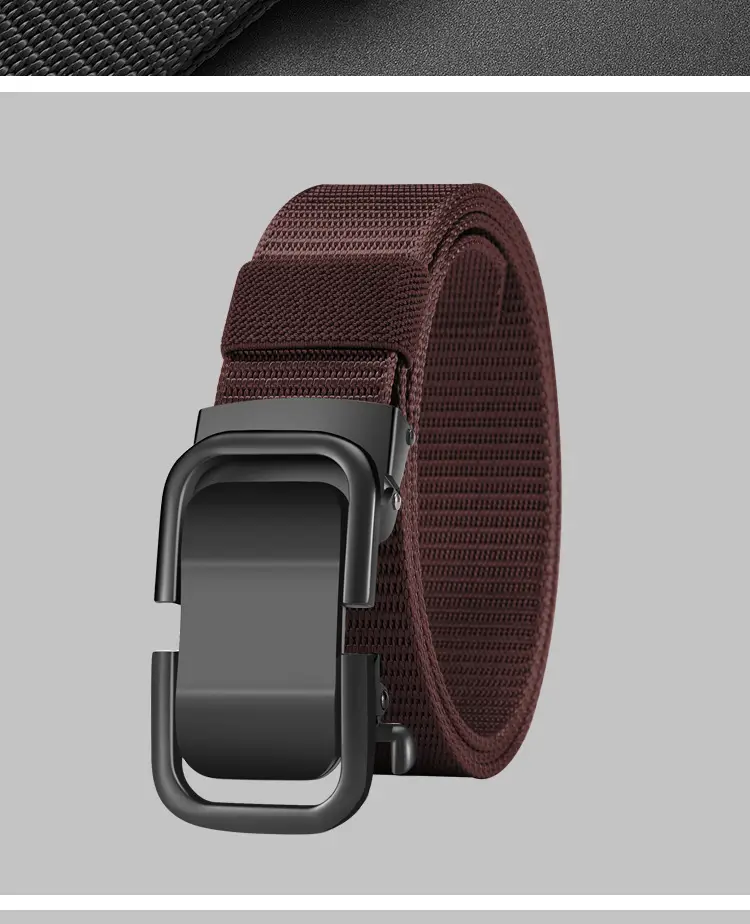 Men's Beige Woven Belt with Silver Buckle — feature 17