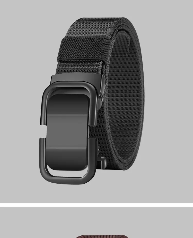 Men's Beige Woven Belt with Silver Buckle — feature 18