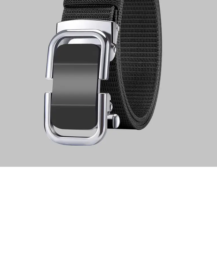 Men's Beige Woven Belt with Silver Buckle — feature 20
