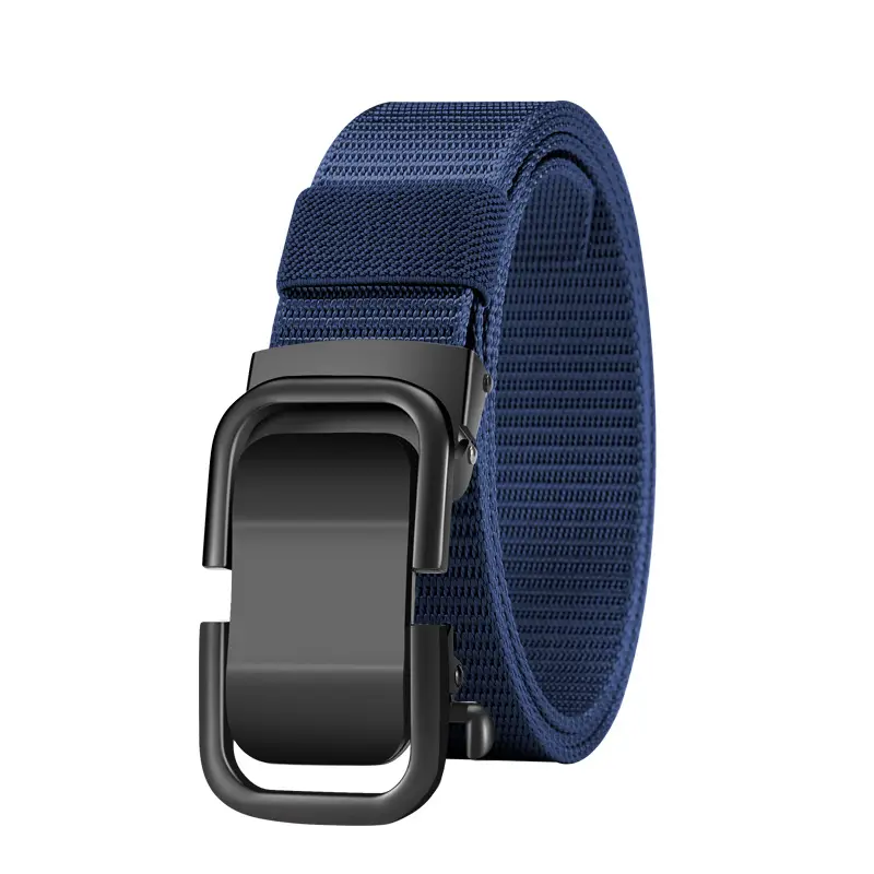 Men's Beige Woven Belt with Silver Buckle - Image 10