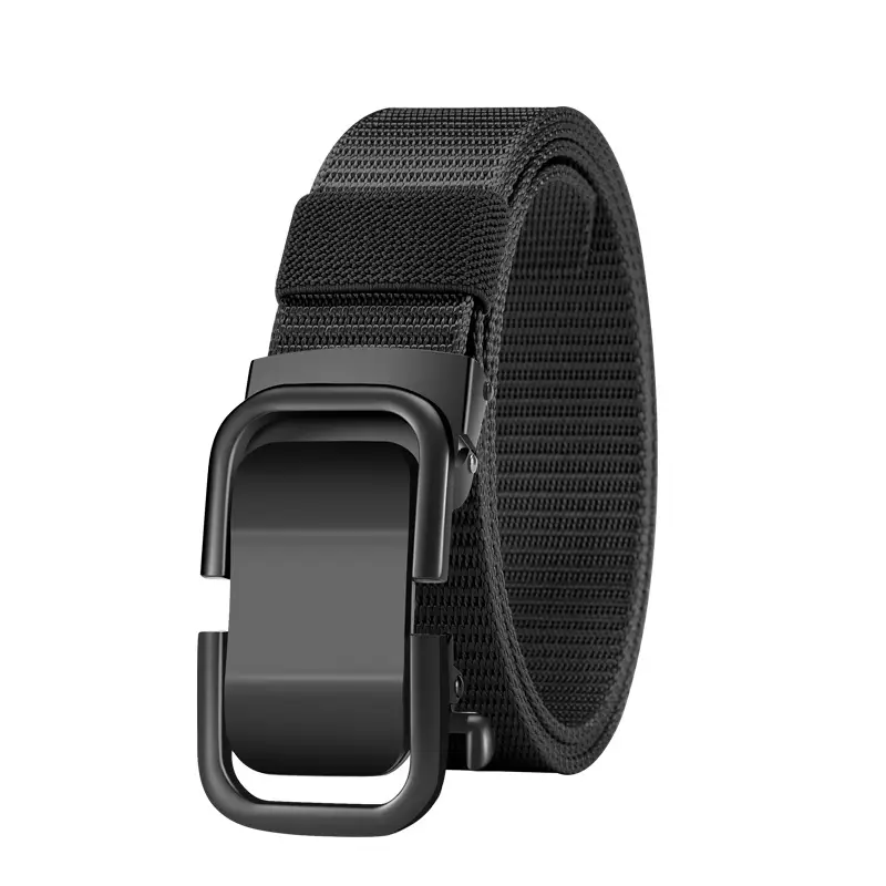 Men's Beige Woven Belt with Silver Buckle - Image 7