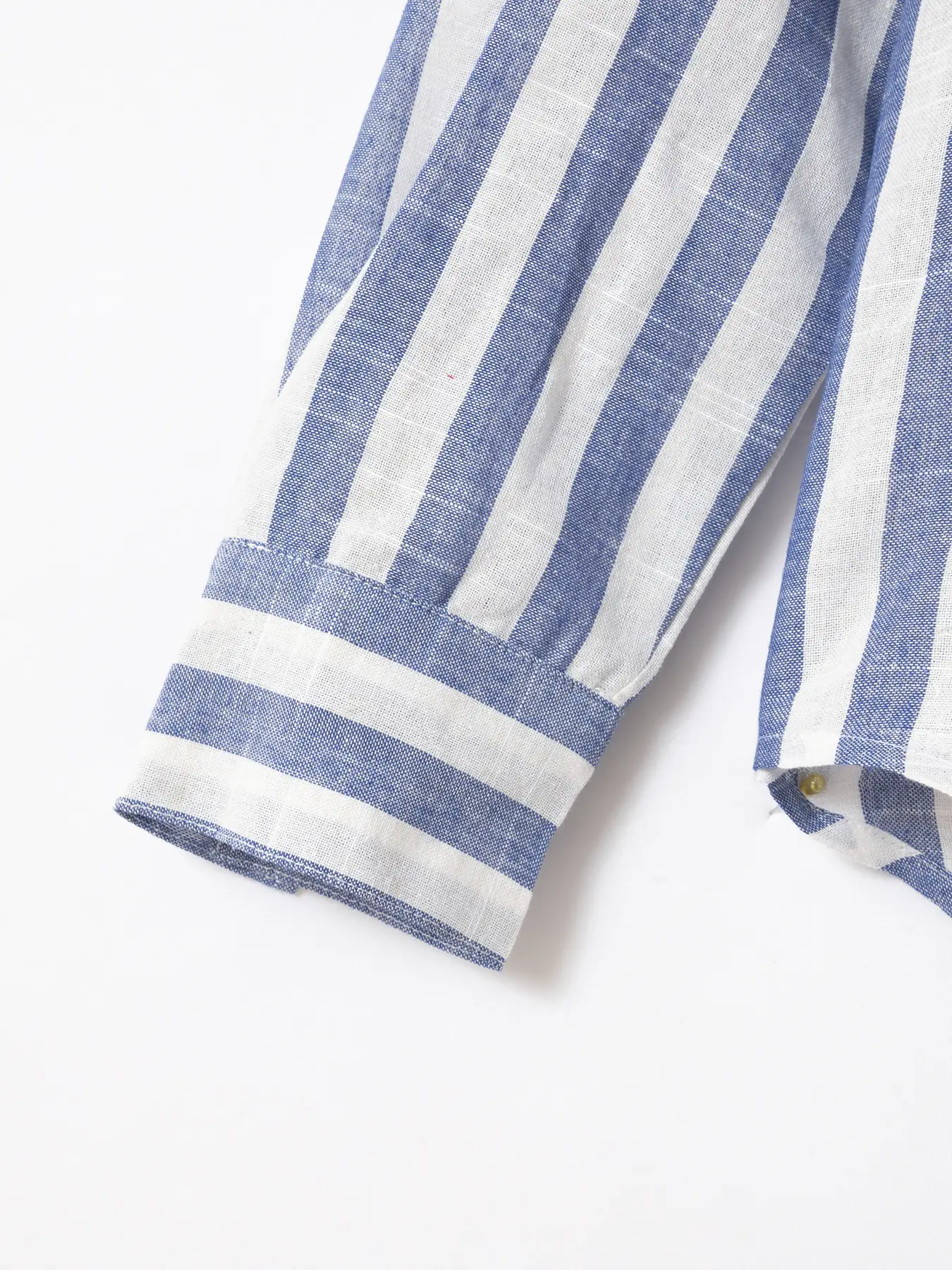 Men Pink Striped Cotton Long Sleeve Shirt — feature 10