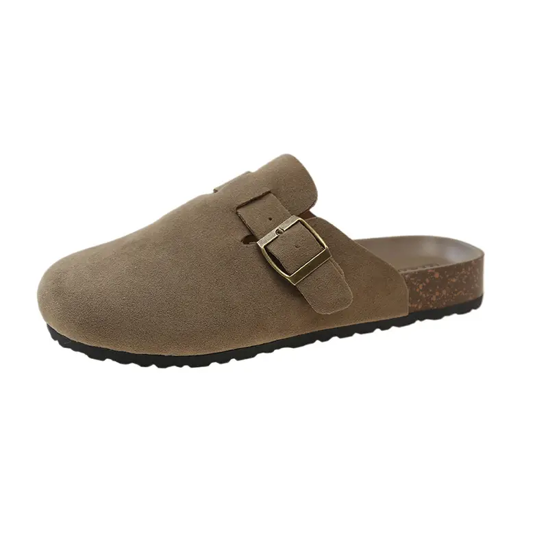 Birkenstock Shoes for Women Wholesale New Spring and Summer Retro Closed-Toe Half Slippers for Outdoor Wear Flat Slip-On Lazy Shoes - Image 8
