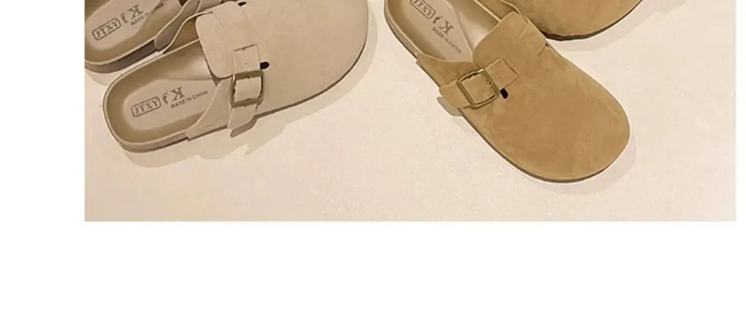 Birkenstock Shoes for Women Wholesale New Spring and Summer Retro Closed-Toe Half Slippers for Outdoor Wear Flat Slip-On Lazy Shoes — feature 30