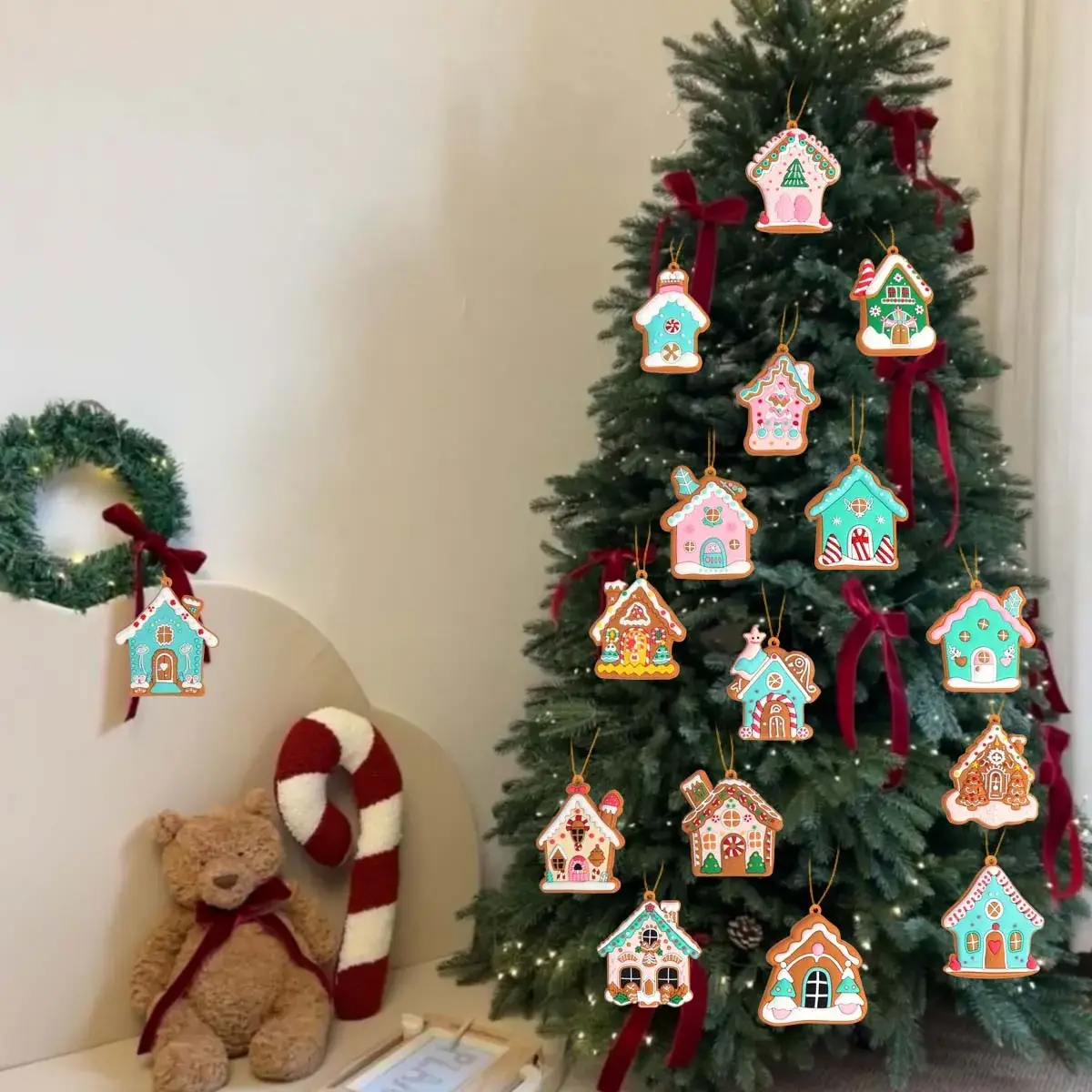 Christmas Gingerbread Man Ornaments Bar Code Sticking - Image 13