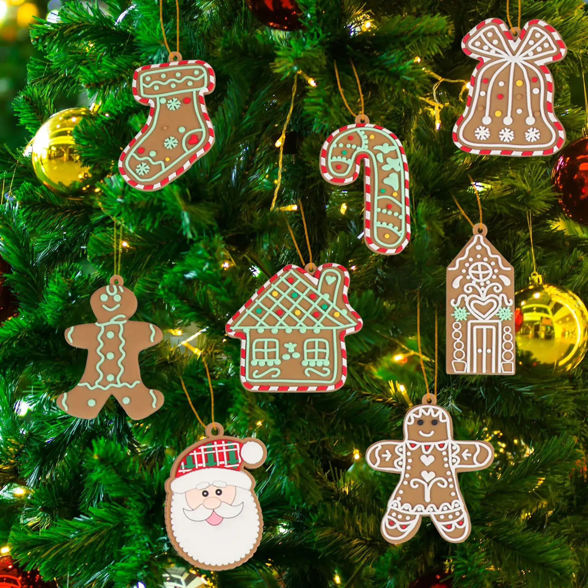 Christmas Gingerbread Man Ornaments Bar Code Sticking - Image 14