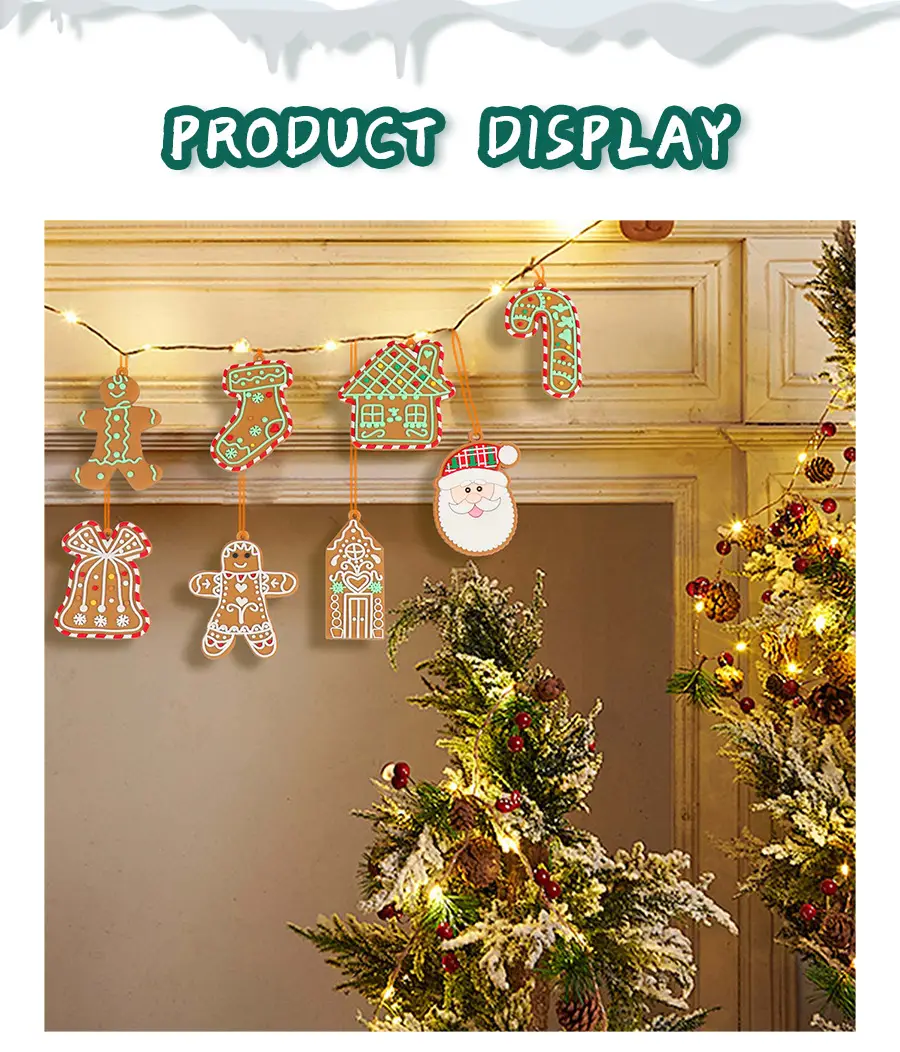 Christmas Gingerbread Man Ornaments Bar Code Sticking — feature 22