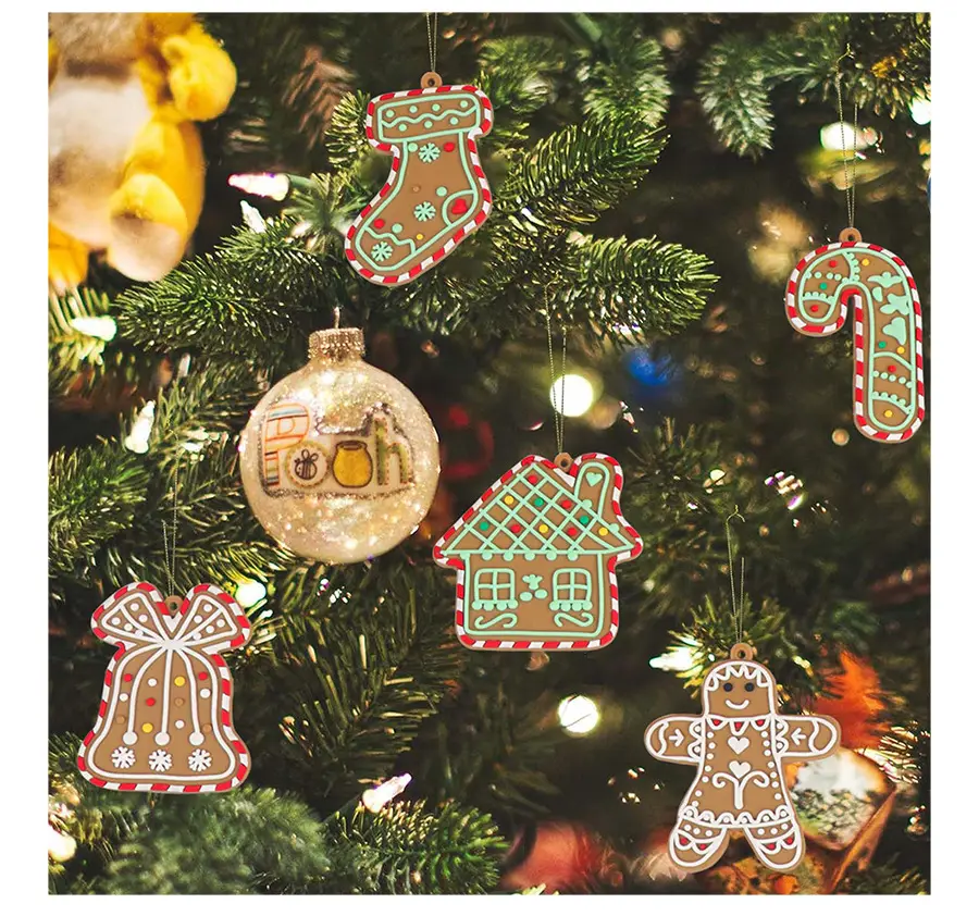 Christmas Gingerbread Man Ornaments Bar Code Sticking — feature 23