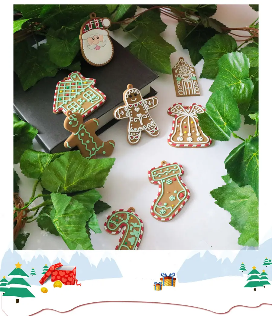 Christmas Gingerbread Man Ornaments Bar Code Sticking — feature 26