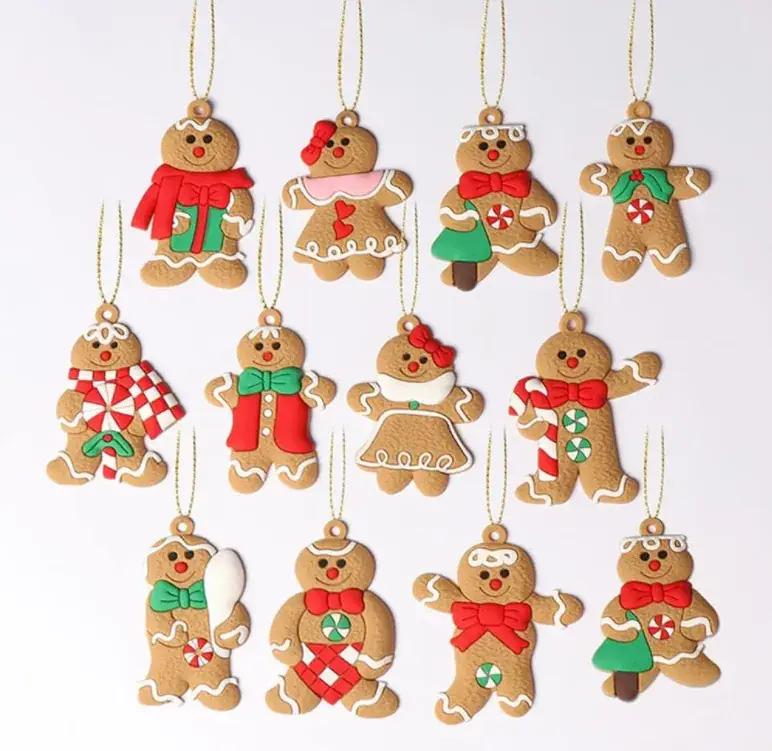 Christmas Gingerbread Man Ornaments Bar Code Sticking - Image 10