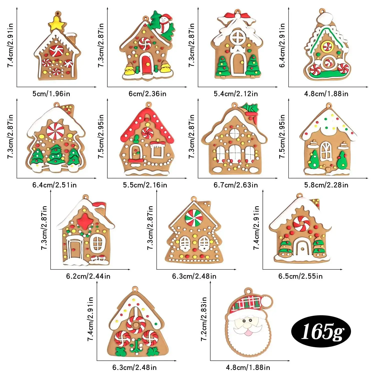 Christmas Gingerbread Man Ornaments Bar Code Sticking - Image 2