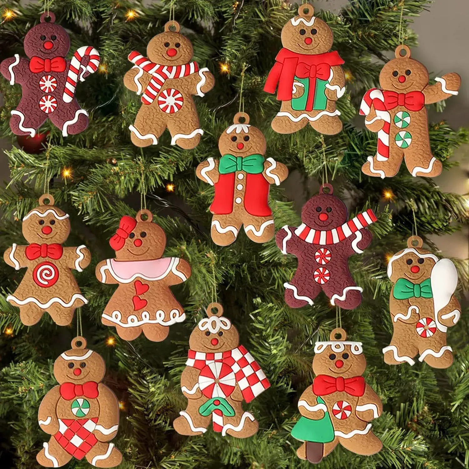 Christmas Gingerbread Man Ornaments Bar Code Sticking - Image 6
