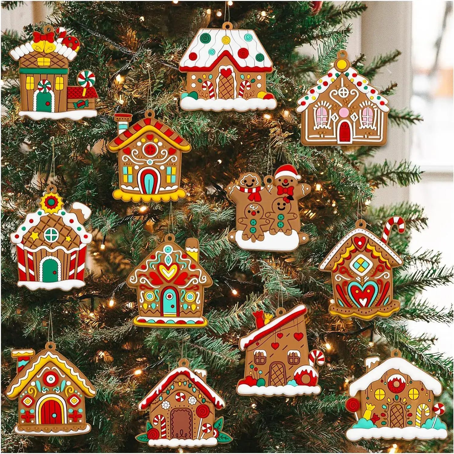 Christmas Gingerbread Man Ornaments Bar Code Sticking - Image 8