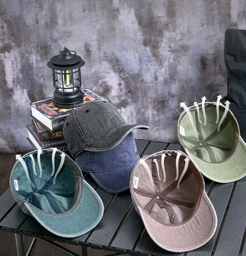 Men's Blue Denim Baseball Cap Sports Wear — feature 11