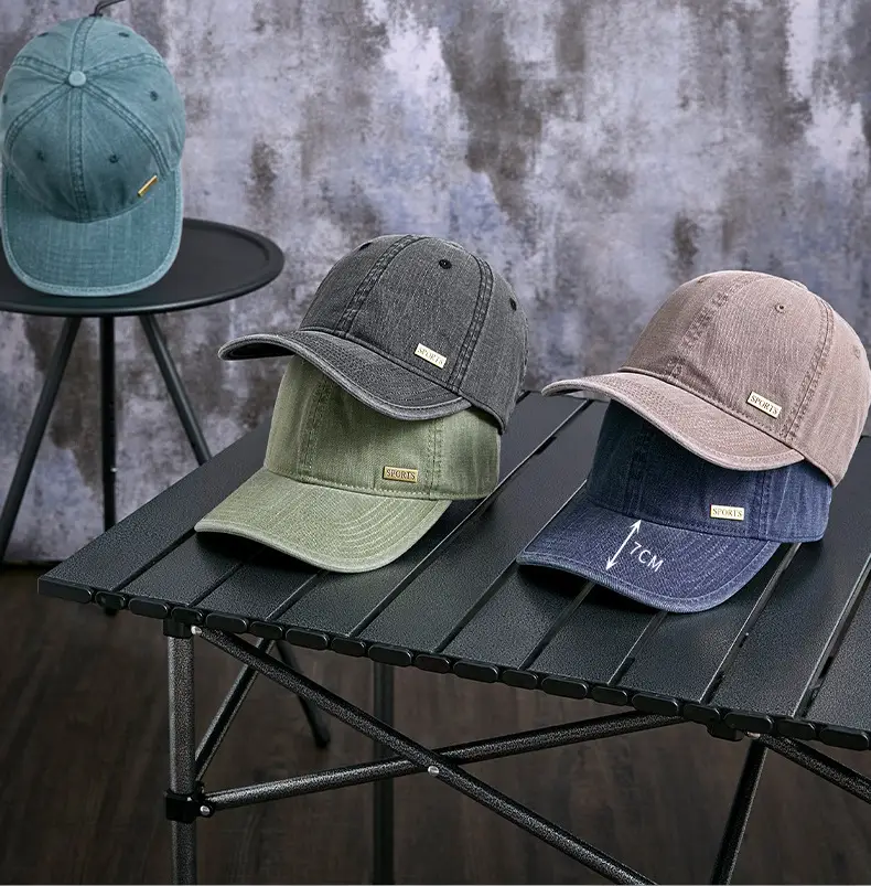 Men's Blue Denim Baseball Cap Sports Wear — feature 15