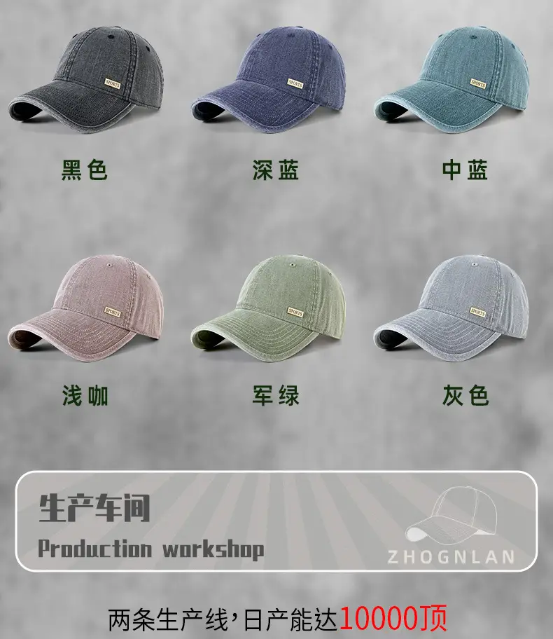 Men's Blue Denim Baseball Cap Sports Wear — feature 25