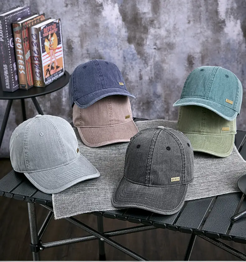 Men's Blue Denim Baseball Cap Sports Wear — feature 7