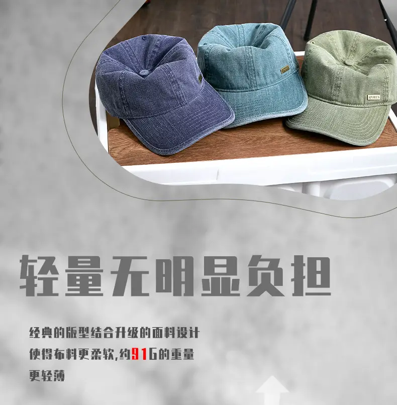 Men's Blue Denim Baseball Cap Sports Wear — feature 9