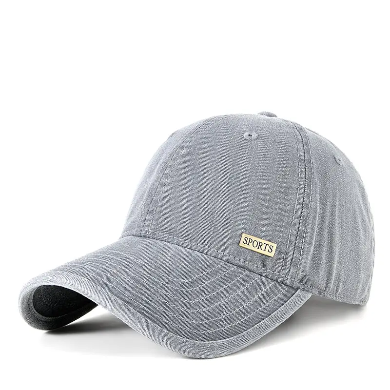 Men's Blue Denim Baseball Cap Sports Wear - Image 6