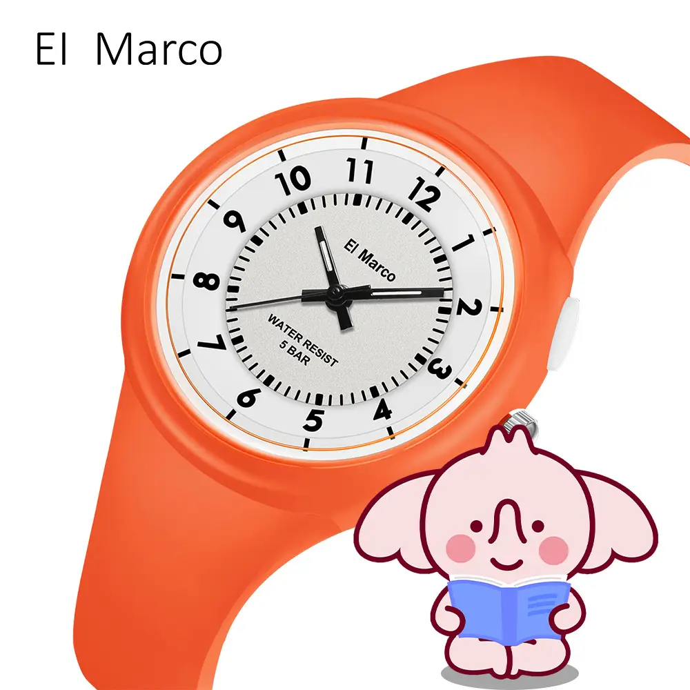 Little Elephant Marco's Orange Quartz Watch for Kids - Image 14