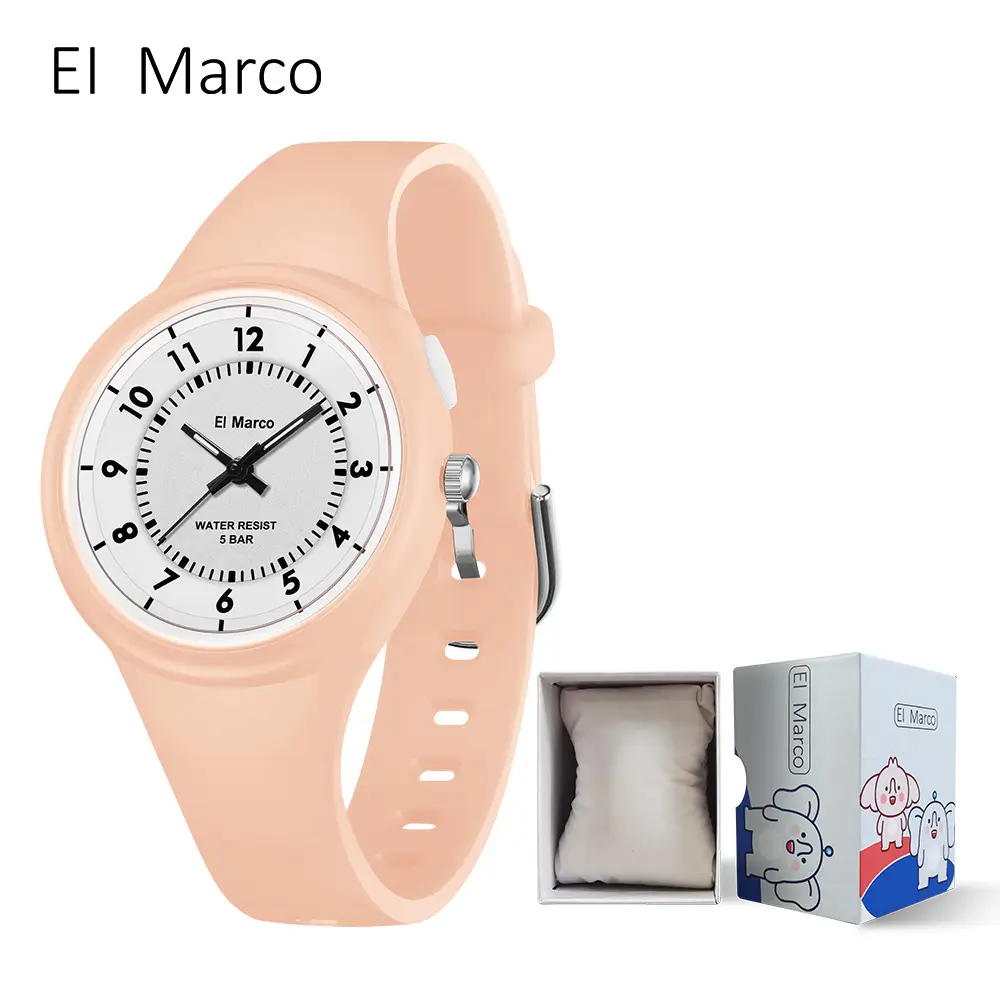 Little Elephant Marco's Orange Quartz Watch for Kids - Image 3