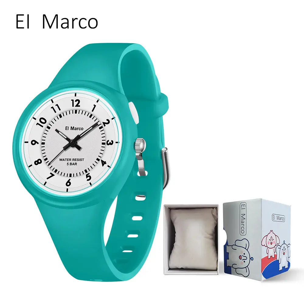 Little Elephant Marco's Orange Quartz Watch for Kids - Image 5