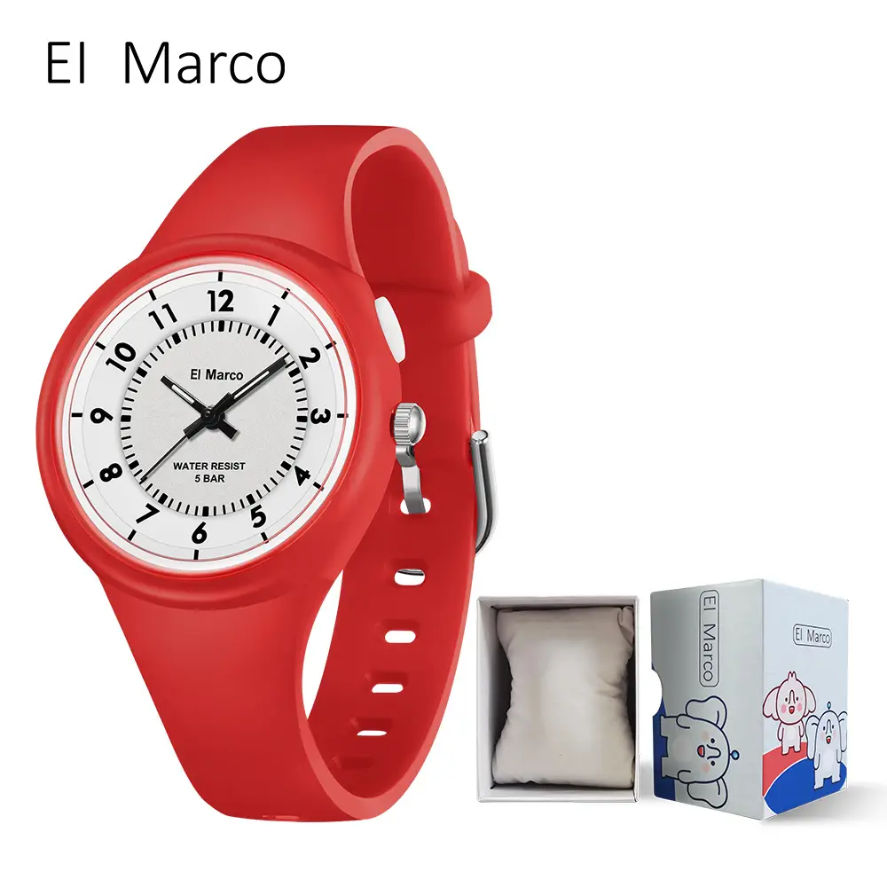 Little Elephant Marco's Orange Quartz Watch for Kids - Image 7