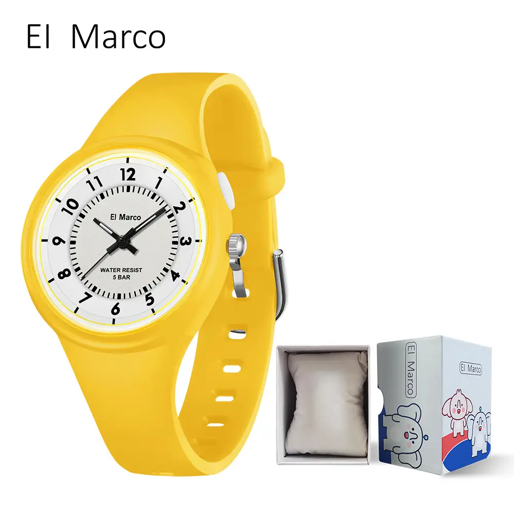 Little Elephant Marco's Orange Quartz Watch for Kids - Image 9