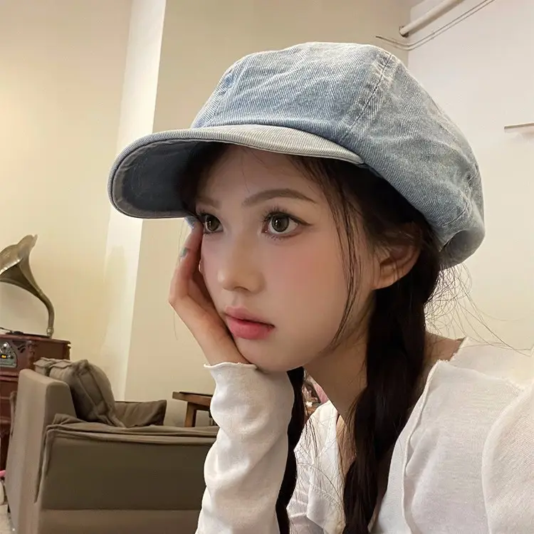 Women K-Style Cotton Cowboy Beret Hat