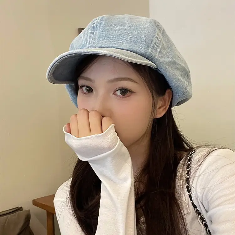 Women K-Style Cotton Cowboy Beret Hat
