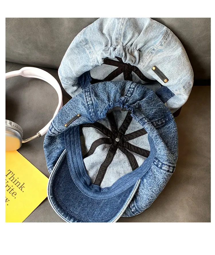 Women K-Style Cotton Cowboy Beret Hat — feature 13