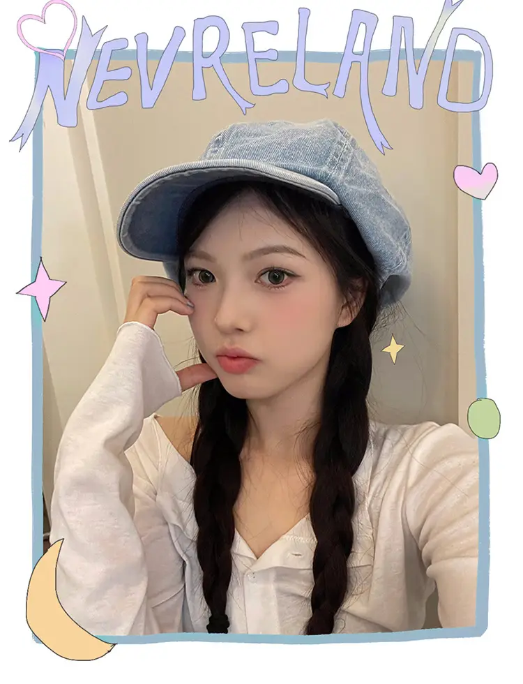 Women K-Style Cotton Cowboy Beret Hat — feature 3