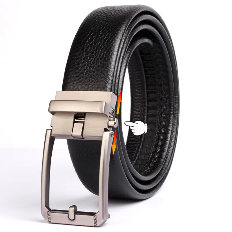 Men's Black Leather Crossbody Belt with Silver Buckle