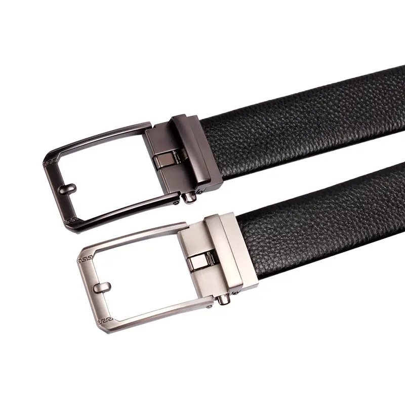Men's Black Leather Crossbody Belt with Silver Buckle