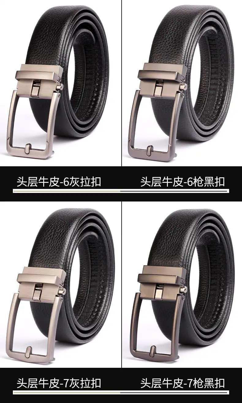 Men's Black Leather Crossbody Belt with Silver Buckle — feature 16