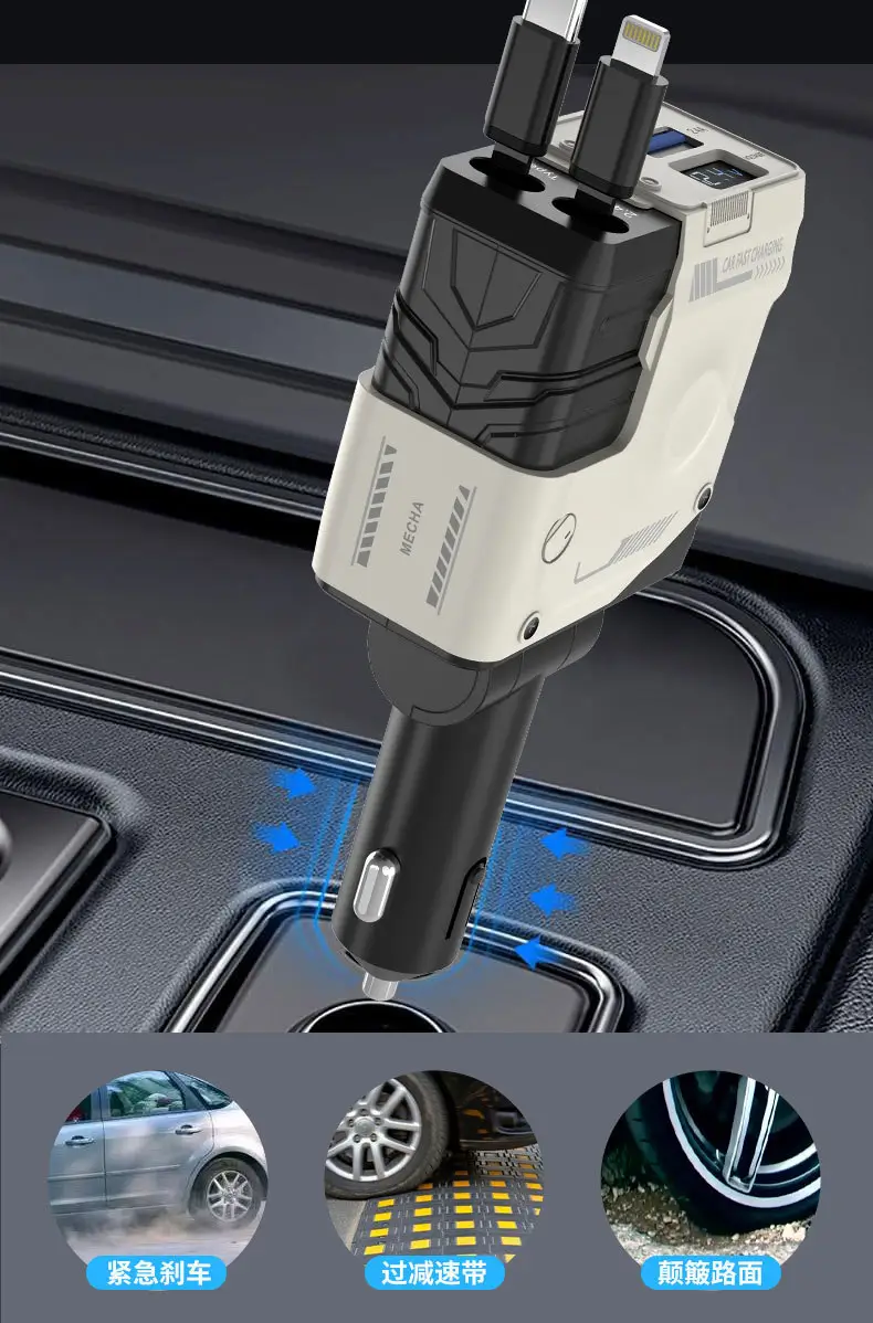 A1 Car Phone Charger 4-in-1 Retractable Line 99.9% Fast — feature 9