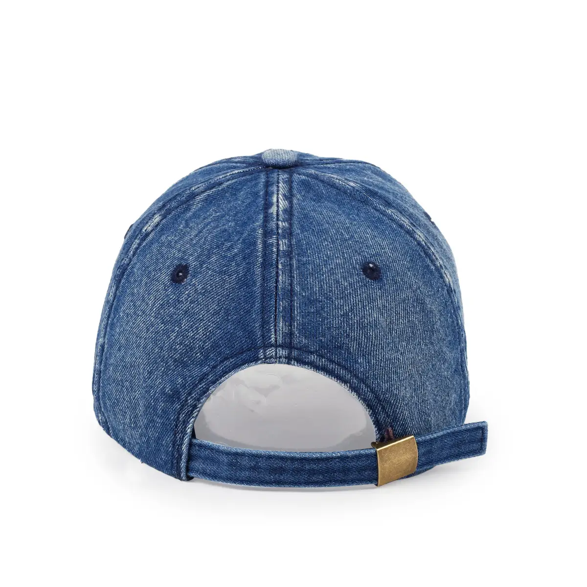 Women Denim Baseball Cap with Hole Design - Image 7